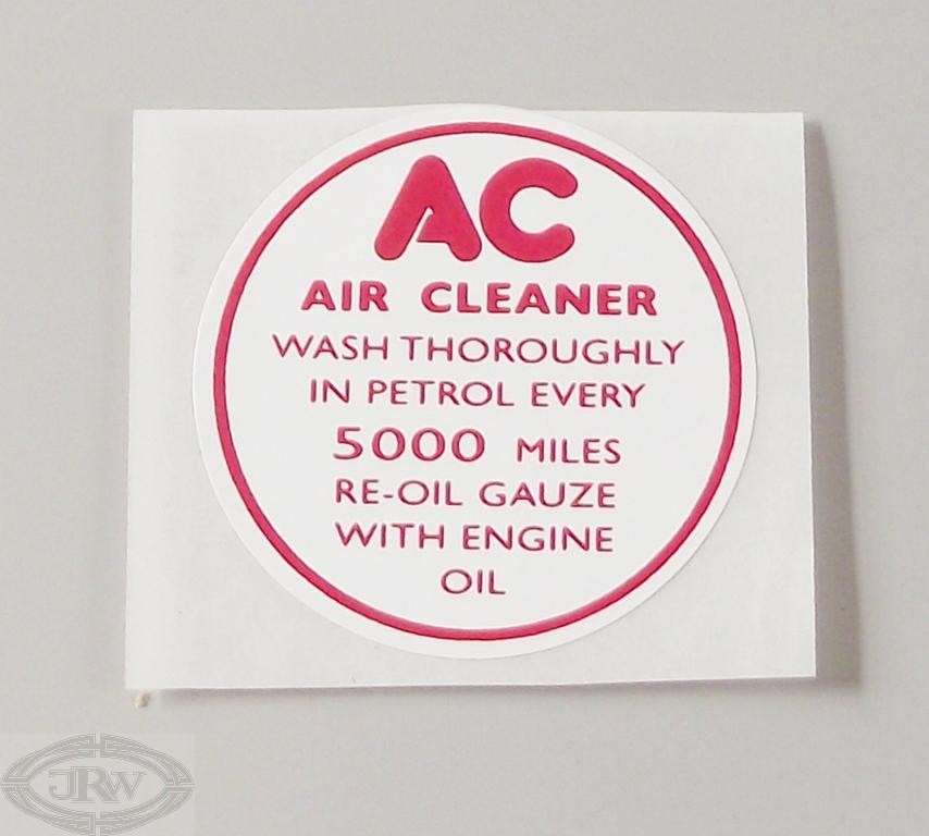 P4 ac air cleaner label