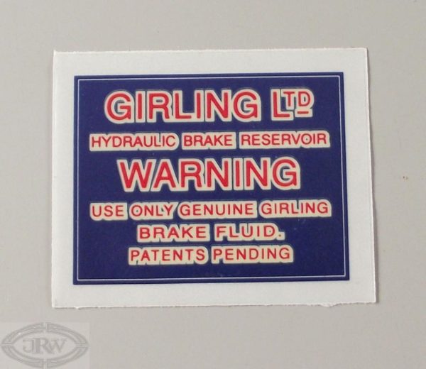 P4 girling br res label