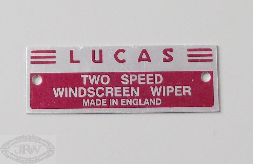 Wiper speed label metal