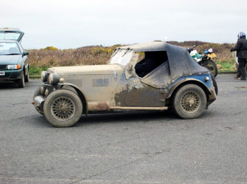 Jacques Veyer and his Austin Healey special based on a HBT7 base