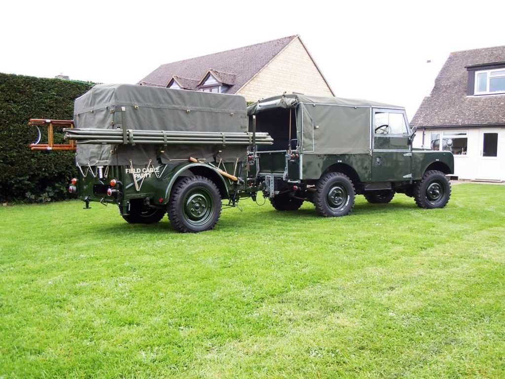 86" Land Rover and Brockhouse trailer of Ray Adams